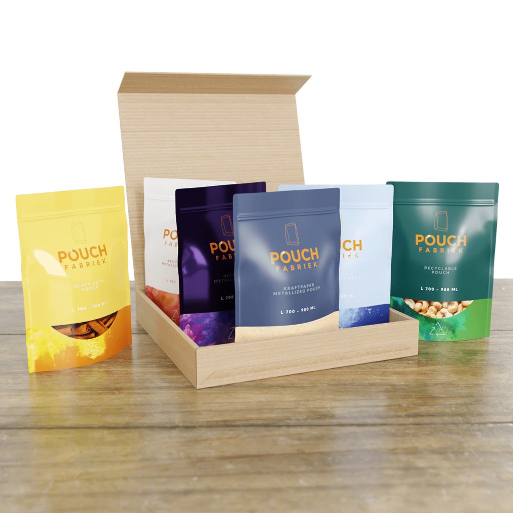 Pouch verpakkingen samplebox